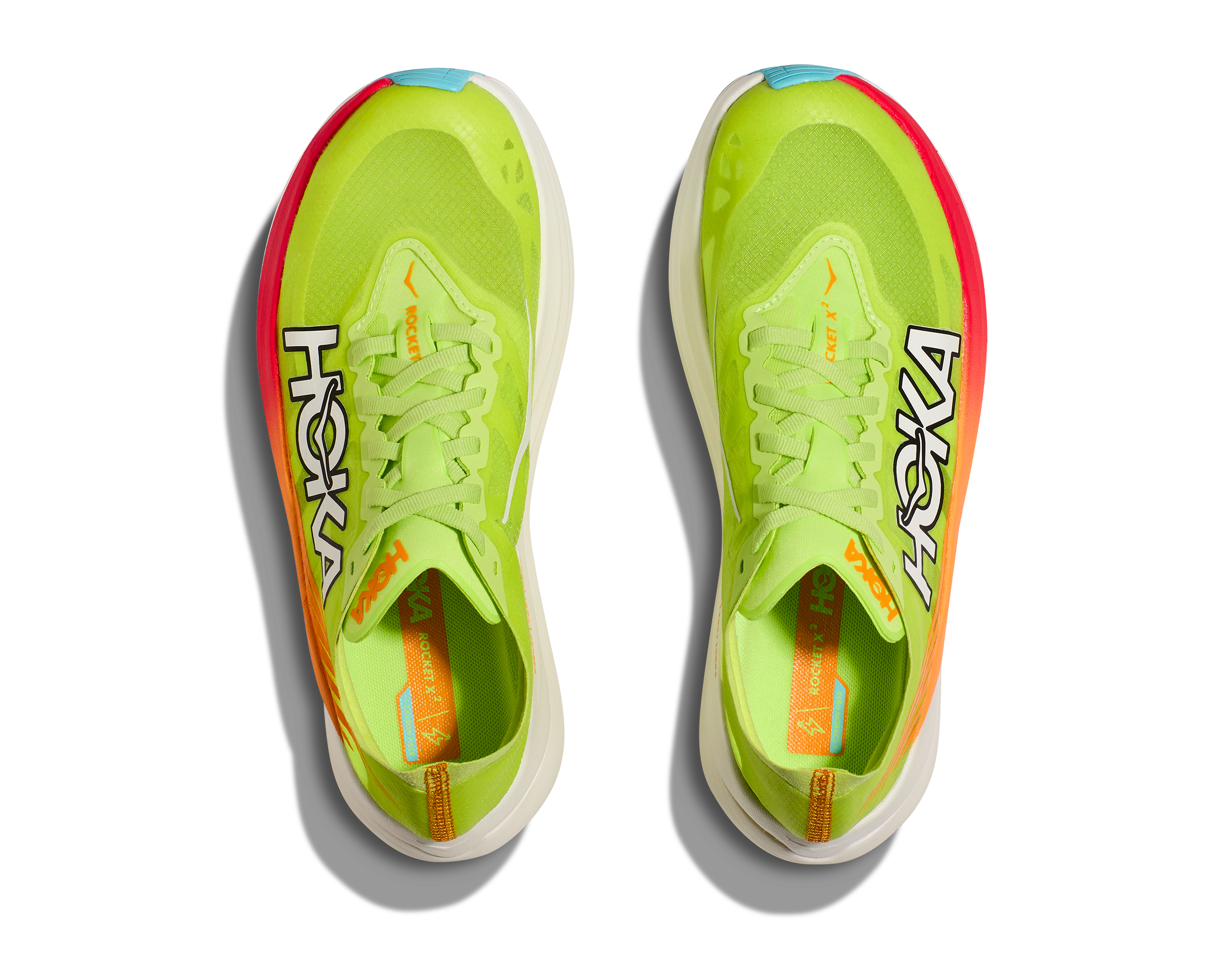 Hoka All Gender ROCKET X 2 LETTUCE / SOLAR FLARE
